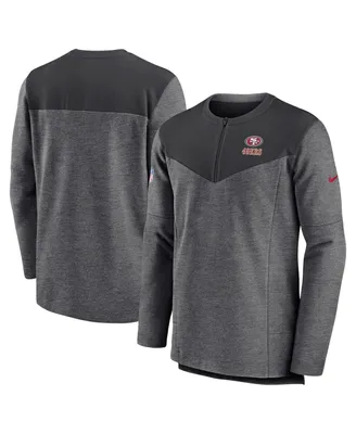 Men's Nike Charcoal San Francisco 49ers Sideline Lockup Performance Quarter-zip Jacket