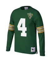Men's Mitchell & Ness Brett Favre Green Green Bay Packers 1994 Retired Player Name and Number Long Sleeve T-shirt