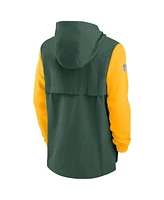 Men's Nike Green, Gold Green Bay Packers Sideline Player Quarter-zip Hoodie