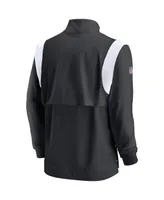 Men's Nike Black Atlanta Falcons Sideline Coach Chevron Lockup Quarter-zip Long Sleeve Top