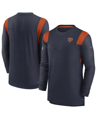 Men's Nike Navy Chicago Bears Sideline Tonal Logo Performance Player Long Sleeve T-shirt