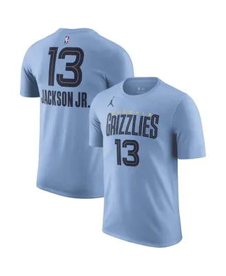 Men's Jordan Jaren Jackson Jr. Light Blue Memphis Grizzlies 2022/23 Statement Edition Name and Number T-shirt
