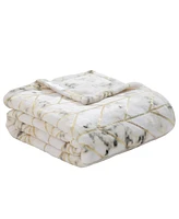 BCBgeneration Marble Foil Printed Plush Throw Blanket, 50" x 70", Exclusively at Macy's