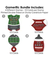 End Zone - Football - 4 Baby Shower Games - 10 Cards Each - Gamerific Bundle