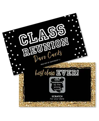 Reunited - School Class Reunion Party Game Scratch Off Dare Cards - 22 Count