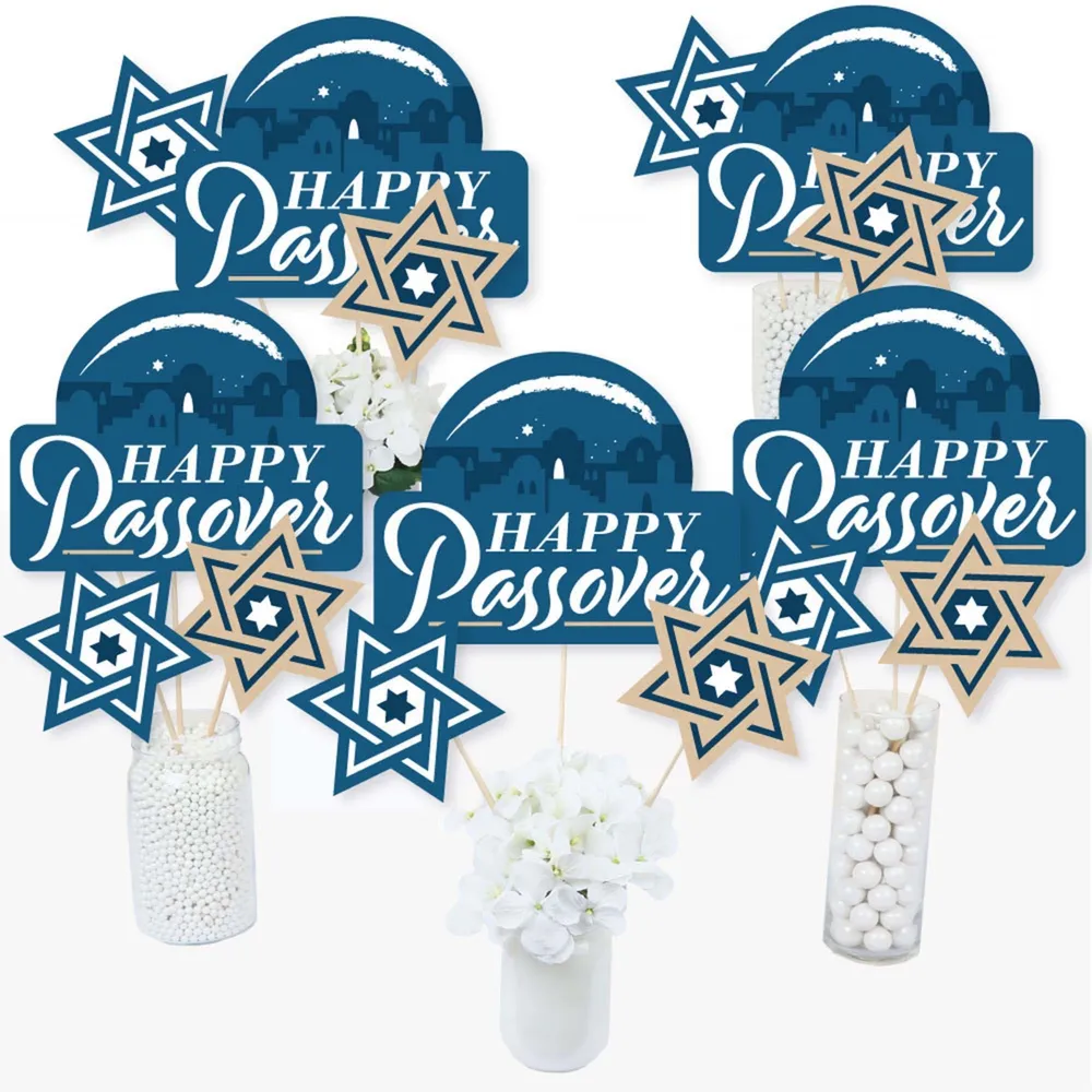 Big Dot Of Happiness Happy Passover - Pesach Party Centerpiece Sticks - Table  Toppers - Set of 15
