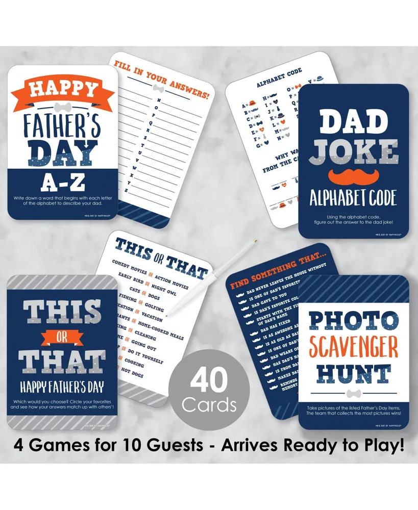 Happy Father's Day - We Love Dad Party Games - 10 Cards Each Gamerific Bundle