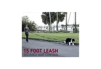 Leashboss Long Leash W/ Padded Handle 1In Width - Black/Red/Grey 1 X 15 Ft