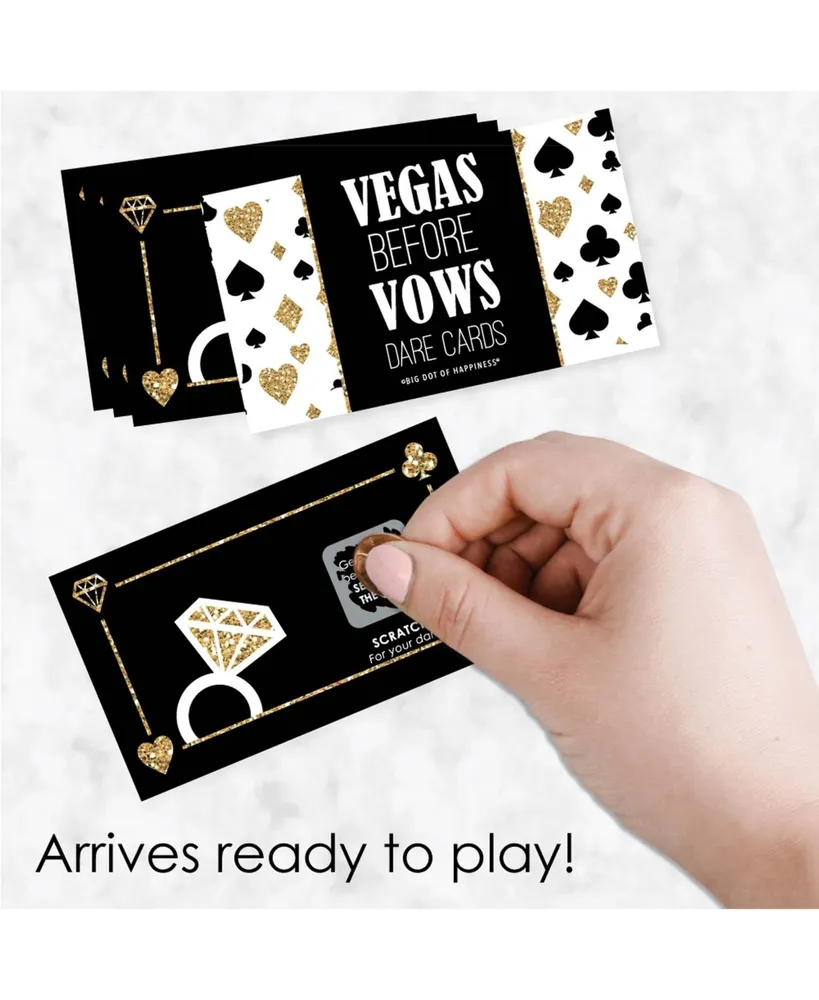 Vegas Before Vows - Las Vegas Party Game Scratch Off Dare Cards - 22 Ct