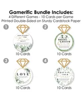 Big Dot of Happiness Boho Botanical Bride - 4 Bridal Shower Games - 10 Cards Each - Gamerific Bundle