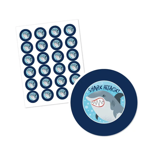  Big Dot of Happiness Shark Zone - Jawsome Shark Party