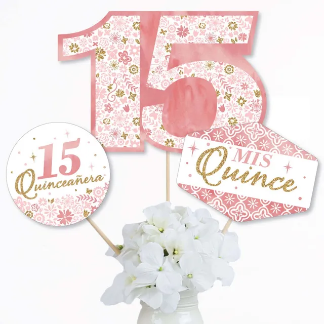 Big Dot of Happiness - Mis Quince Anos - Quinceanera Sweet 15 Birthday Party Giant Circle Confetti - Party Decorations - Large Confetti 27 Count