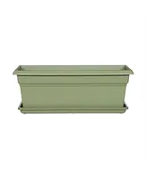 Novelty Plastic Countryside Sage Flower Box Tray, 18 Inch
