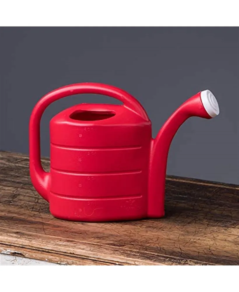 Novelty Deluxe Plastic Watering Can, Red, 2 Gallons