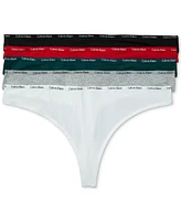 Calvin Klein Women's Signature Logo 5-Pk. Thong Underwear QD3712