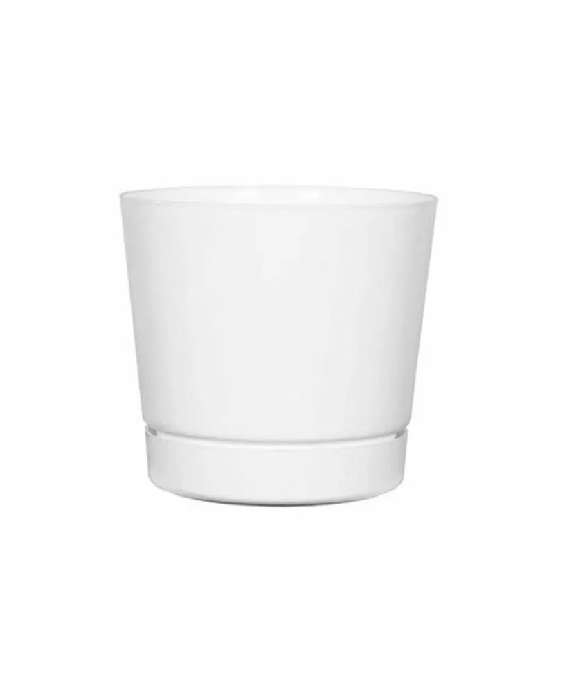 Novelty Manufacturing (#10082) Full Depth Round Cylinder Pot, White, 8 inches