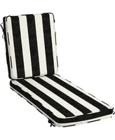 Arden Selections Arden ProFoam EverTru Acrylic Chaise Lounge Cushion Black Cabana