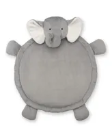 Lambs & Ivy Elephant Baby Play Mat with 3-Dimensional Head - Gray