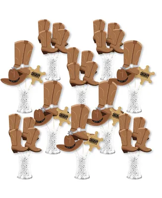 Western Hoedown - Wild West Centerpiece Sticks - Showstopper Table Toppers 35 Pc