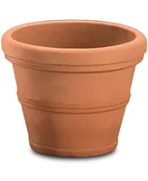 Crescent Garden RolledRim Brunello Planter 27" Weathered Terracotta