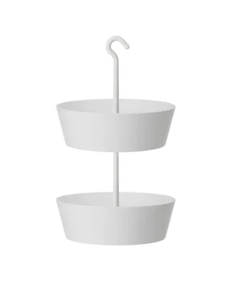 Tree Nest Sunny Round Hanging Two-Tier Planter 12 Inch White