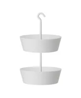 Tree Nest Sunny Round Hanging Two-Tier Planter 12 Inch White