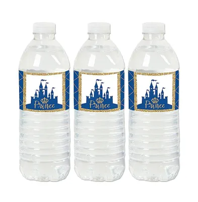 Royal Prince Charming - Party Water Bottle Sticker Labels - 20 Ct
