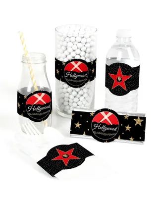 Red Carpet Hollywood - Movie Night Party Diy Wrapper Favors & Decor - Set of 15