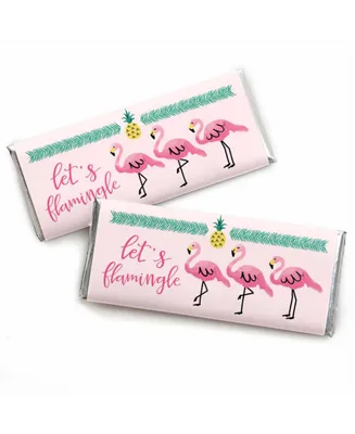 Pink Flamingo - Party Like a Pineapple Tropical Summer Candy Bar Wrappers 24 Ct