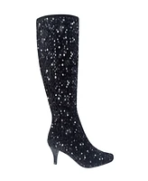 Impo Women's Namora Sequin Stretch Knee High Boots - Black