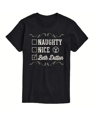 Airwaves Men's Yellowstone Naughty Nice Beth Dutton T-shirt