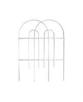 Garden Zone Gard'n Border Round Folding Border Fence, 24 x 10', White