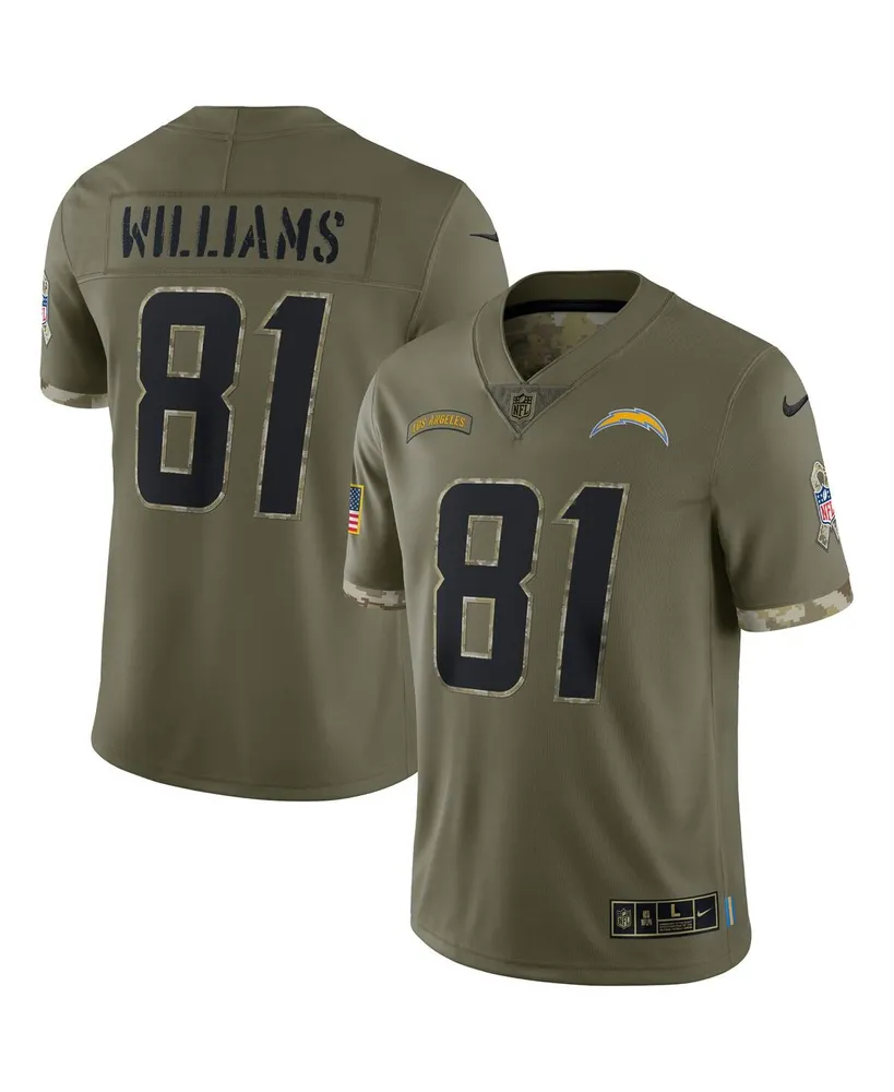 Men's Nike Mike Williams Olive Los Angeles Chargers 2022 Salute To Service Limited Jersey