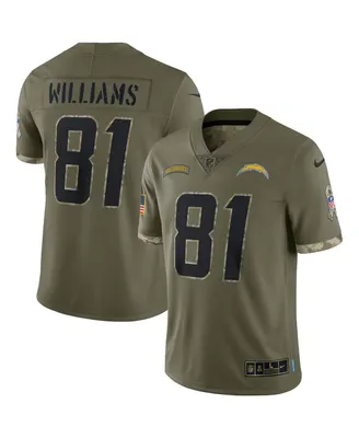 Men's Nike Mike Williams Olive Los Angeles Chargers 2022 Salute To Service Limited Jersey