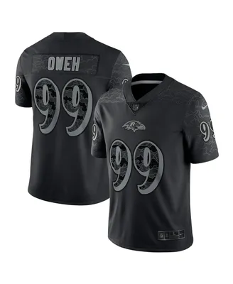 Men's Nike Odafe Oweh Black Baltimore Ravens Rflctv Limited Jersey