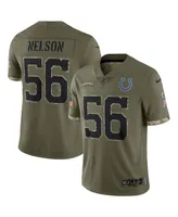 Men's Nike Quenton Nelson Olive Indianapolis Colts 2022 Salute To Service Limited Jersey