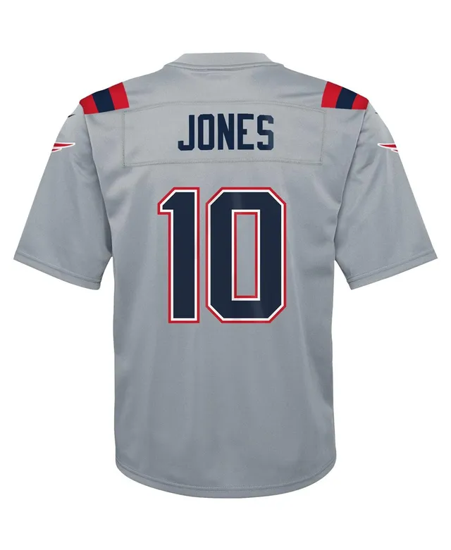 Youth Nike Mac Jones Gray New England Patriots Atmosphere Fashion Game Jersey Size: Small