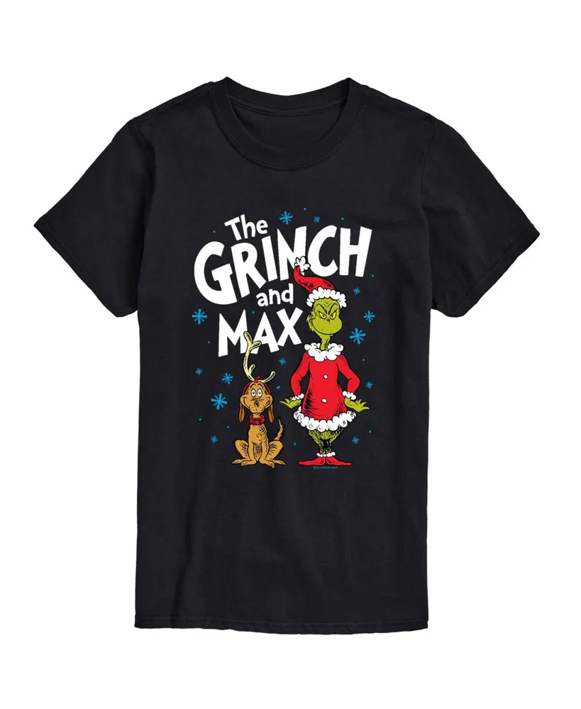 Airwaves Men's Dr. Seuss The Grinch and Max Graphic T-shirt