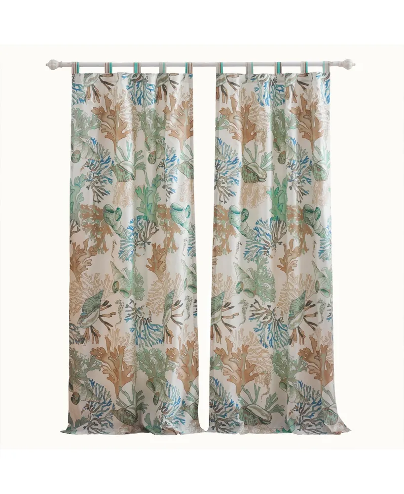 Greenland Home Fashions Atlantis Jade Window Panel Pair - 84" x 84"