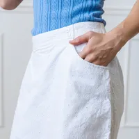 Hope & Henry Women's Organic Cotton Eyelet Skort