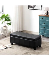 WestinTrends 42" Storage Ottoman Bench for Living Room Bedroom