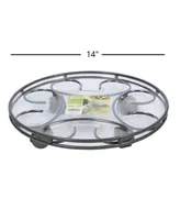 Plastec SC14SL Saucer Caddy, 14-Inches, Slate