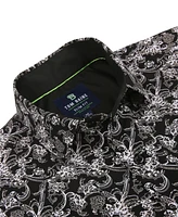 Tom Baine Men's Slim Fit Performance Long Sleeve Button Down Dress Shirt