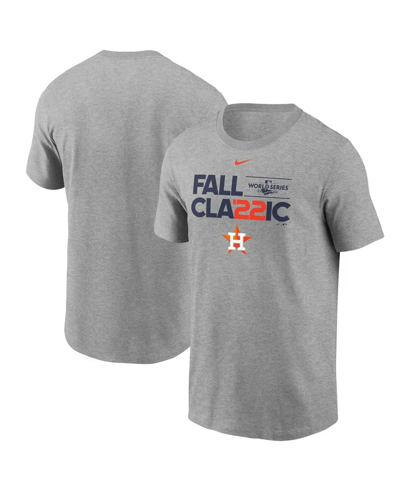 Men's Nike Heather Gray Houston Astros 2022 World Series Icon T-Shirt