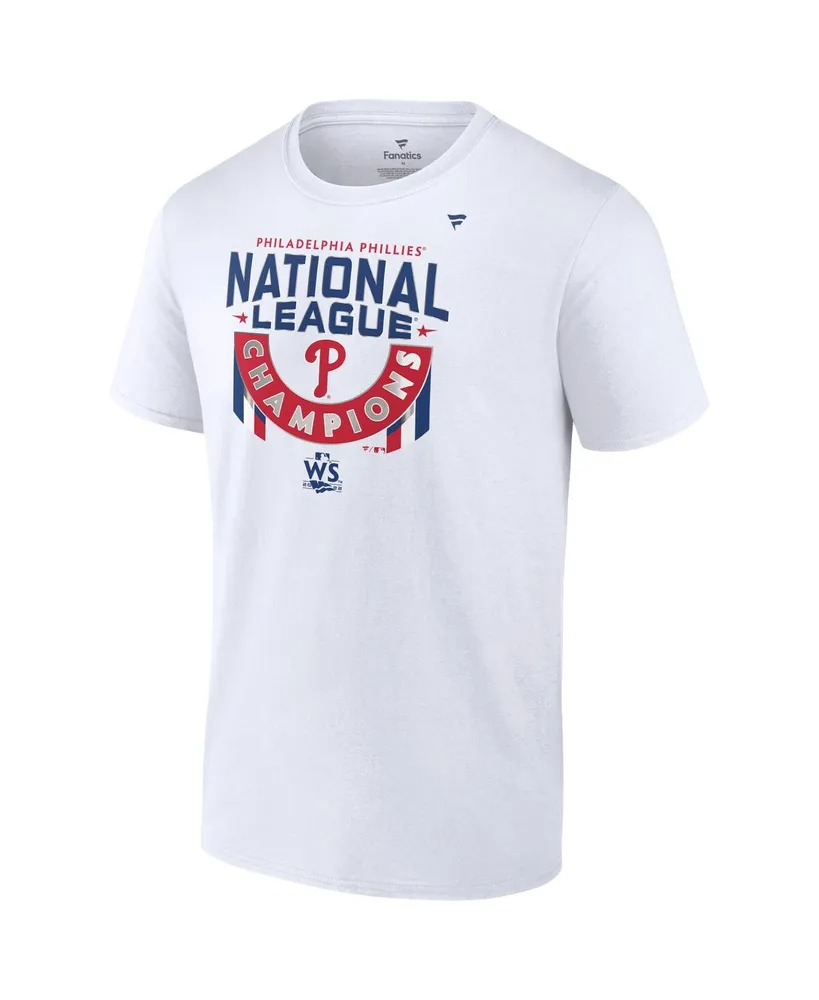 Men's Fanatics White Philadelphia Phillies 2022 National League Champions Locker Room Big and Tall T-shirt