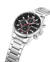 Kenneth Cole Reaction Men's Dress Sport Silver-tone Stainless Steel Bracelet Watch, 47mm