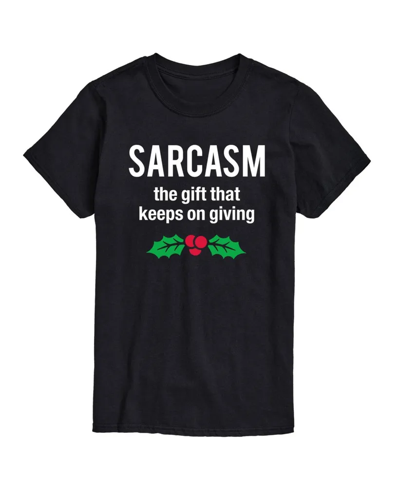 Airwaves Men's Sarcasm Gift Keeps Giving Short Sleeve T-shirt