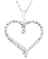 Diamond Heart 18" Pendant Necklace (1/4 ct. t.w.)