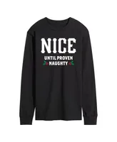 Airwaves Men's Nice Until Proven Naughty Long Sleeve T-shirt