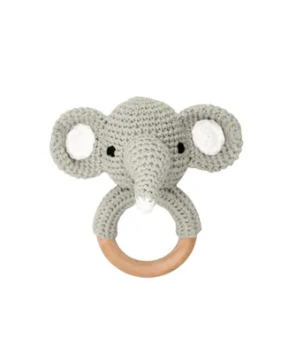 embe Animal Wooden Rattle Elephant by